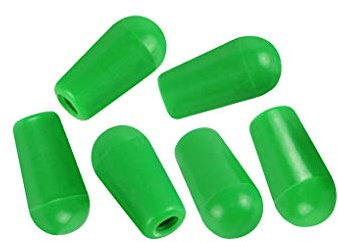 FLEOR 3-Wege-Kippschalterknöpfe Kunststoffschalterspitzen 4 MM für Pickup-Gitarrenwahl-Kippschalter, 6er-Pack, Grün