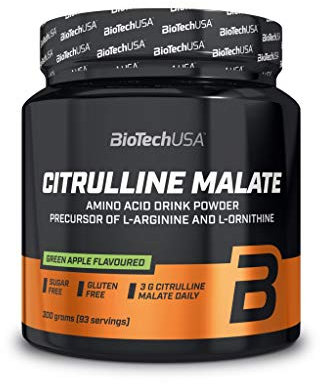 5 x Biotech USA Citrulline Malate, 300g Dose , Green Apple (5er Pack)