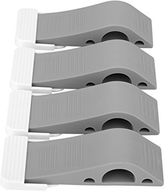 4 Pcs Cale Porte Arrêt De Porte En Caoutchouc Résistant Non-Slip Bouchons De Coin avec Supports pour Enfants Bébé Doigt De Sécurité Butées