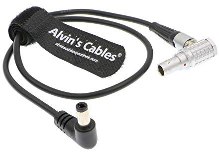 Alvin's Cables DC rechtwinklig zu 2-Pin-Stecker rechtwinklig für Teradek Bolt Transmitter Tilta Battery Plate 45CM