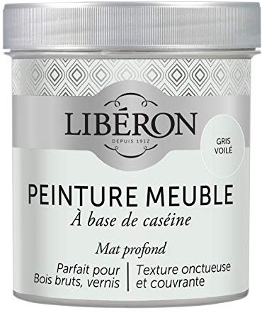Libéron Peinture meuble à base de caséine, Gris Voilé 500 ML