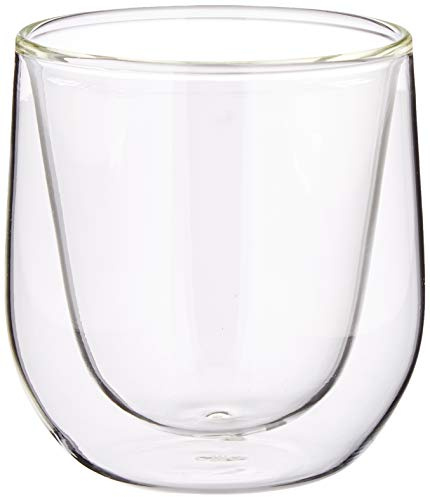 Cilio Kaffee-Glas VERONA 2er-Set, 150 ml, Borosilikatglas | Espressoglas, hitzebeständig, für heiße und kalte Getränke, schwebendes Effekt-Design, doppelwandiges Borosilikatglas