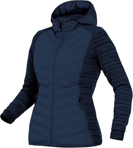 Leibwächter Damen Hybridjacke Winterjacke Übergangsjacke Jacke Casual Line mit Kapuze (50, marine)