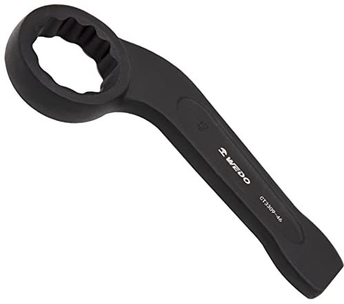 WEDO Schlag-Ringschlüssel,Ringschlüssel,Schraubenschlüssel,40 Chromstahl,Metrisch,SW 36mm,Länge 210mm,schwarzer Spray auf der Oberfläche,Verschleißfestigkeit Ringschraubenschlüssel