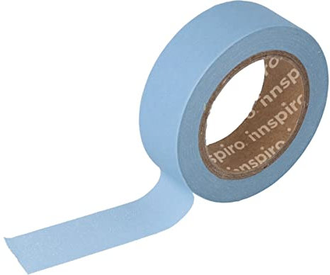 INNSPIRO Cinta masking tape Washi azul claro 15mm.x10m. Serie Lisos Básicos