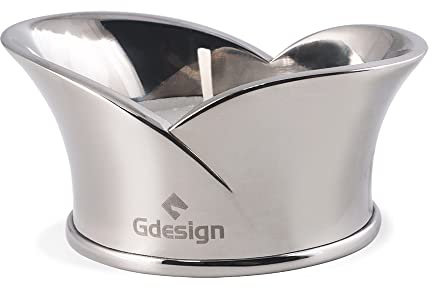 Gdesign Teelichthalter aus Edelstahl, Calla-Lilien-Design, Kerzenhalter für Heimdekoration, Tischdekoration