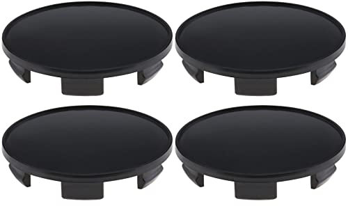 ECSiNG Lot de 4pcs Capuchons Centraux de Moyeu de Roue Rechange Compatible avec BMW Conversion de Voiture Couvercle Central de Roue Auto Hubcaps Accessoires de Voiture OD 68mm ID 62mm, Noir