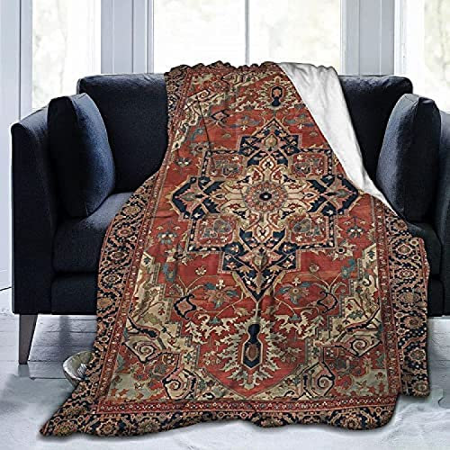 Wohn-&Kuscheldecken Antik Orientalisch Türkisch Pers Rustikal Ultra- Decke Sofa Kuscheldecke-Warm Sofaüberwurf Winter Decke Dicke Sofadecke Couchdecke 80X60 Inch