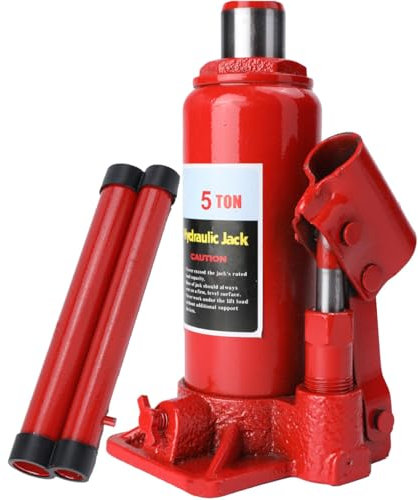 CDZHLTG Hydraulischer Wagenheber 5 Tonnen Flaschen-Wagenheber Stempelwagenheber Hydraulikheber Stempelheber Autoheber PKW Auto Car Jack