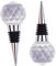 KICHOUSE Red Wine Bottle Stoppers Set of 2 Crystal Ball Shape Reusable Wine Saver