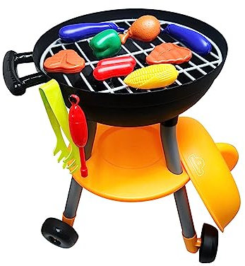 Maisonelle - Barbacoa de Juguete remolcable, con Luces y Sonidos, carbón Ilumina, numerosos Accesorios