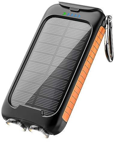 𝟮𝟬𝟮𝟯 𝙐𝙥𝙜𝙧𝙖𝙙𝙚 Solar Power Bank, Solar Charger, 38800mAh Outdoor Portable Charger, External Battery Pack 5V/3.1A Fast Charger Type C Ports with LED Flashlights, Perfect for Travel Camping