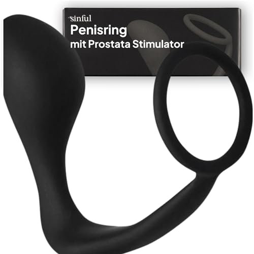 Sinful Anneau Pénien avec Stimulateur de Prostate pour Débutants - Masseurs de Prostate Homme - Stimulateur Prostate Non Vibrant - Massage Prostate Anal - Sex Toy Homme Prostate pour Homme Toy