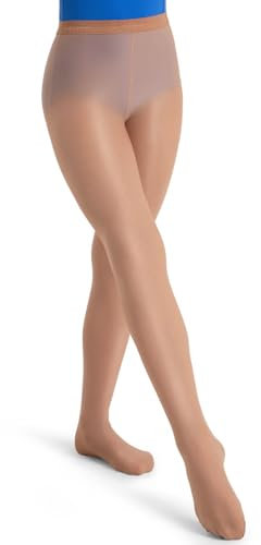 Capezio Collants ultra Shimmery Footed pour femme, Suntan, S