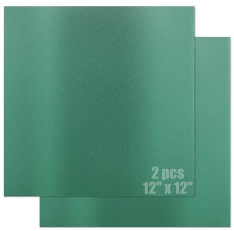ABuff 2 PCS Anodized Aluminum Sheet Metal 12 x 12 x 1/32 Inch Green Anodized Aluminum Metal Plates Engraving Blanks for Laser Engraving, 1MM Thin Decorative Aluminum Metal Sheets for Crafting
