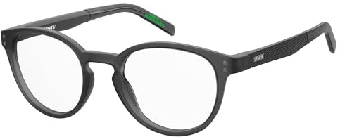 LEVI'S Brille mit Sehstärke für Herren optional mit Sonnenbrillentönung oder Blaulichtfilter, Panto, gefertigt aus Nylon, Modell: 108088 (inklusive Brillenetui)