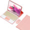 HEUCYL Custodia con Tastiera Touchpad per Samsung Galaxy Tab A7 Modello 10,4 Pollici 2020 (SM-T500/T505/T507), Tastiera Bluetooth Rimovibile Retroilluminata 7 Colori Custodia Ultrasottile,Rosa