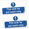 SAFESIGN (2 Pack) This Sink For Pot Wash Only Sign Stickers A5 200 X 150mm - Food Hygiene Restaurant Catering Health Water Proof Vinyl Conforms to EN ISO 7010:2012
