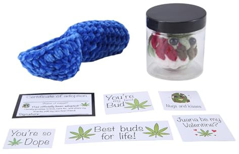 Janasiba Handgefertigte Weed Blocks Plüschtiere Neue Süße Plüschtiere Häkeln Weben Little Weed Plushie B