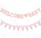 Welcome Baby Banner Deko Mädchen- Rosa Welcome Baby Buchstaben Girlande, Wimpeln Bunting Fahnen, für Babyparty, Baby Shower, Zuhause Empfang, Geburtstags Partydeko