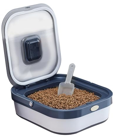 Demsyeq Hundefutter Vorratsbehälter, Luftdichter Mülleimer für Tierfutter, Katzenfutter Leckerlis Aufbewahrungsbehälter für Getreide, Reis, Mehl, Hundefutter, Bohnen, Pellets