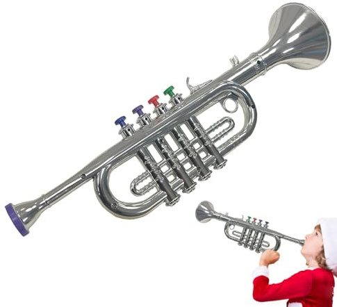 Trompete für Kinder: Trompete für Schüler, Trompete für Anfänger, erschwingliche Trompete | Leichtes und langlebiges Instrument für Musikunterricht, einfaches Spiel-Starterset für Ban