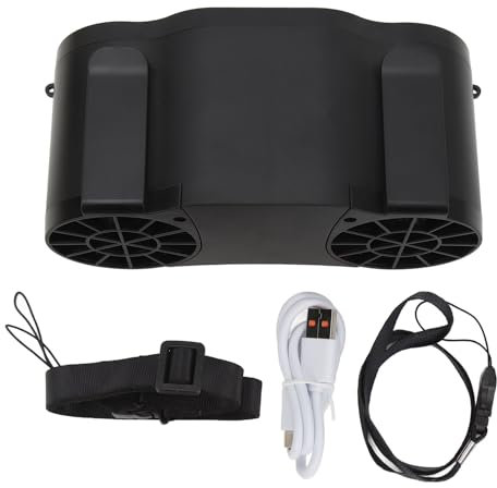 Grcfumo 3 in 1 Waist Clip Fan, Portable Waist Fan, Adjustable Belt Personal Fan, Portable Body Fan for Outdoor Work 20000mAh
