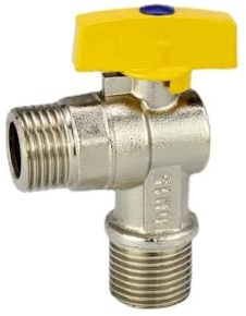 DN15 1/2 BSP Außengewinde Messing 90 Grad Winkelstück Kugelhahn Absperrung Luft Kraftstoff Gas Wasser