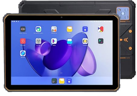 Breloom ST10-T - tablet resistente, 10.1 pulgadas Andriod 13, CPU Octa-Core 4 GB+64 GB, IP68 impermeable, 10000mAh, 4G LTE/BT 5.0/GPS/NFC, 13MP+5MP cámara (8 GB+128 GB)