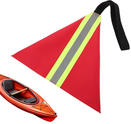 Kayak Flag, Night Warning Marker Kayak, High Visibility Reflective Sign, Waterproof Wear-Resistant Travel Accessory for Canoes, Boats, Bike Racks, and Car Hauling Safety