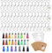 HAISENG 1 lot de porte-clés vierges en acrylique transparent avec glands anneaux et cartes de présentation pour clés, chaînes, boucles d'oreilles et projets d'artisanat