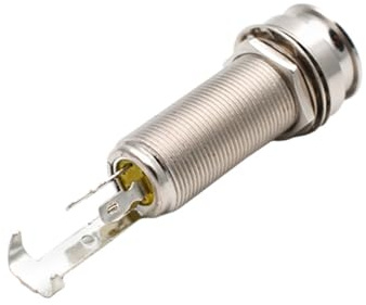 CVUTOVO Gitarren Endpin Stecker aus Metall mit Gewinde für E-gitarre Einfache Installation und Verbesserte Ausgangseffizienz Geeignet für Tonabnehmerbuchse und Gitarren Saitenhalter