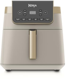 Ninja Air Fryer MAX PRO, 6.2L, Uses No Oil, Stone Gold AF180UKSD, Roast | Large Square Single Drawer, Bake, Air Fry, Digital, Cook From Frozen, Non-Stick, Dishwasher Safe Basket & Crisper Plate