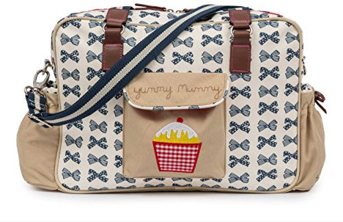 Pink Lining Yummy Mummy Wickeltasche Navy Bows Heritage Kollektion