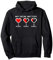 Lustig Introvertiert Introvert - Social Battery Retro Heart Pullover Hoodie