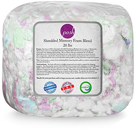 Posh Creations Sitzsack-Nachfüllpackung, Schaumstofffüllung, 9 kg, Mehrfarbig