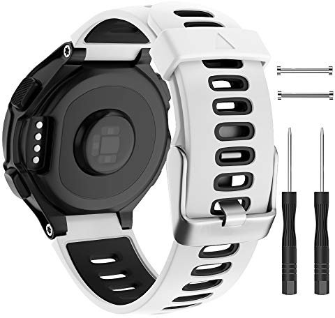 ISABAKE Armband für Garmin Forerunner 735XT/235, Soft Silikon Ersatzband für Forerunner 620 630 235Lite 220 230 Smartwatch-Zubehör