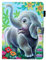 AIFILLE Folio Cases Compatible with iPad Mini 5/4/3/2/1 7.9 inch Premium PU Leather Animal Elephant and Flowers Pattern Flip Wallet Case Cover Card Slots Stand Waterproof Protection Holster
