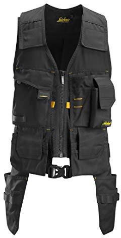 Snickers Workwear Custom Leathercraft Allround Work Tool Vest, XL (Model: U4250XL), Black