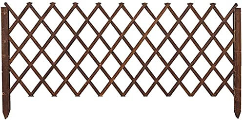 Clôture Jardin Palissade Jardin Bois Solide de clôture de Piquet de carbonisation à Hautes températures de Filet de Traction rétractable pour Le Balcon de Jardin de Cour extérieur GXBCS628(C