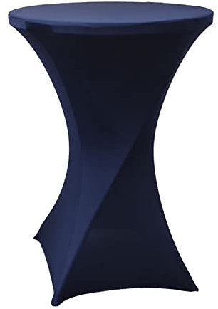 LIFEDX Stretch Stehtischhusse Stehtisch Husse,Spandex Hussen für Rund,Elastische Tischdecke,Ausgestatteter für Hochzeitsfeier, Bankett, Geburtstag, Party im Freien,Navy Blue,80x110cm