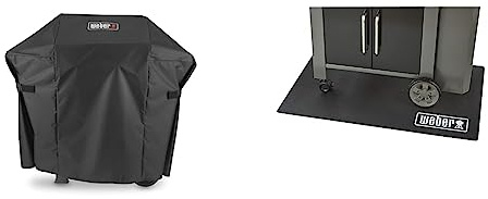 Weber Funda Premium Spirit II 200 - para Spirit II 200 y Spirit E-210 (excluído EO-210) & 17897 Bodenmatte, Grillmatte, schwarz