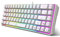 Snpurdiri 60% Prozent Gaming-Tastatur, ergonomische kleine Mini-Gaming-Tastatur, leise kompakte RGB-Tastatur mit Hintergrundbeleuchtung für Windows, PC, Laptop, Gaming (68 Tasten, weiß)
