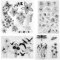 4 Stück Silikonstempel,Silikonstempel Blumen und Blätter Set Clear Stamps Löwenzahn Tiere und Blumen Clear Stamp Set für DIY Bullet Journal Scrapbooking Fotoalbum Geburtstag Stempelset