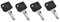 BODYA 4 chiavi di interruttore di accensione chiavi per escavatore per carrelli elevatori Linde modello 801 chiavi per escavatore attrezzature pesanti, nero