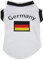Petitebelle Deutschland & Flagge Welpen-Hunde-Shirt (weiß/schwarzer Saum, XXXL)