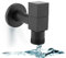 Grifo de Agua Fría de Cobre Negro, Grifo de Agua Cuadrado de Cobre con Mango Cuadrado para Lavadora Lavabo de Agua Montaje en Pared, G3/4 Thread Grifo de Agua del Jardín para Balcón Adecuado