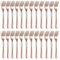 Rose Gold Salad Forks, Rose Gold Forks Silverware Fork Set of 24 Pieces, 6.8 inch Camping Forks, Stainless Steel Cutlery Utensils, Mirror Polished Flatware