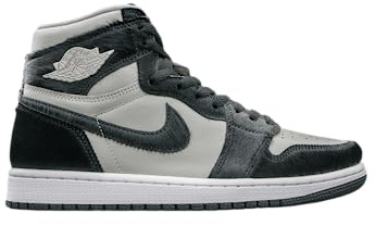 NIKE Jordan 1 Retro HIGH OG Womens Fashion Trainers in Grey Black - 8 UK