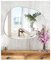 JMITHA Self Adhesive Irregular HD Glass Stick On Wall Mirror for Makeup Bathroom Decorative Door Hallway Living Room Bedroom